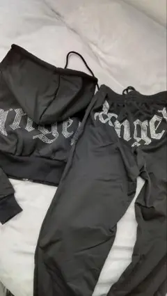 SHEIN スウェットセットアップ パーカー スウェットパンツ Angel