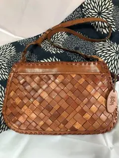 値下げ　IBIZA編み込みレザーショルダーバッグ￼
