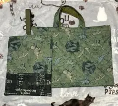 J.恐竜柄　レッスンバッグと上履き袋 ハンドメイド