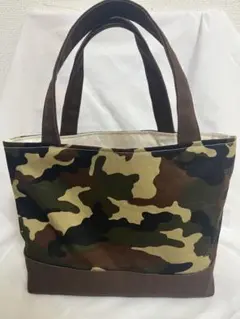 ハンドメイド　迷彩　ミニトート