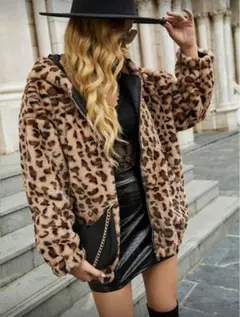 ヒョウ柄 ファーコート