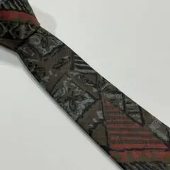 【ヴィンテージ　アート　ポリ　レーヨン　ネクタイ　国産品　古着】