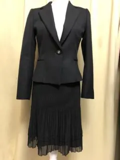 卒業式　入学式　スカートスーツ　上下　黒