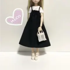 22センチドール服　ハンドメイド　No.113 3点セット 　シャーリングワンピ