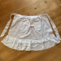 ホワイトコットンエプロン レース付き