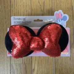 【新品】ミニー・マウス　3Dテディヘアバンド