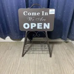 店舗用 スタンド看板 OPEN アンティーク調