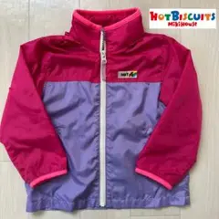 美品　ミキハウス　ブルゾン ウィンドブレーカー　フード付き 100