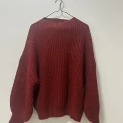 バーガンディ セーター
