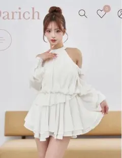 Darichi ボリュームシフォンミニワンピース