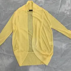 REORMIX カーディガン イエロー ロング丈 ドルマン ニット Lサイズ