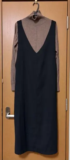 BABYLON調整可能サスペンダー付きVネックセットアップ（ニットはおまけ♪）