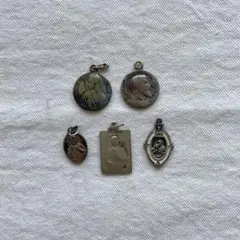 アンティーク カトリック メダイ 聖母マリア 宗教メダル 5点セット