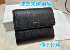 FURLA ダフネ三つ折り財布 ブラックバイカラー - メルカリ