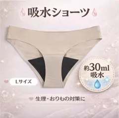 L 吸水ショーツ おりもの吸水ショーツ サニタリー ショーツ ノーマルタイプ