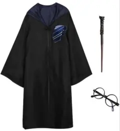 【ハリーポッター】ローブ（ネクタイ・杖・メガネ付）