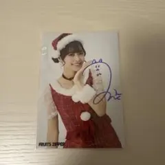 FRUITS ZIPPER 仲川瑠夏 直筆サイン入り生写真 クリスマス衣装
