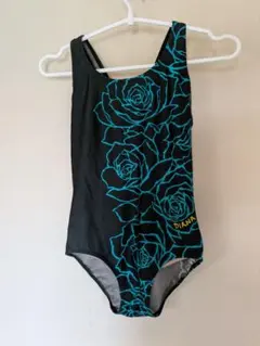 アシックスDIANA 競泳水着 フィットネス水着　ブラック×ブルーMサイズのサムネイル