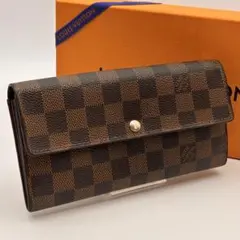 【鑑定済み】ルイヴィトン✨ダミエ 2つ折り財布✨ポルトフォイユ・サラ 長財布