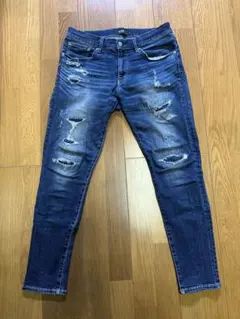 AZUL by MOUSSY ダメージスキニーデニムパンツ XL