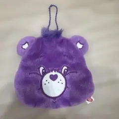 ケアベア フェイスポーチ 紫（ベストフレンドベア）
