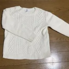 UNIQLO ケーブル編みセーター 130サイズ ホワイト