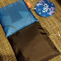 【新品】KALDI 非売品 エコバッグ ノベルティ ブルー ブラック 2個