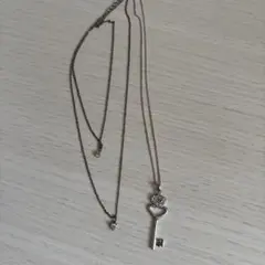 ネックレス　シルバー　ブラック　２点セット