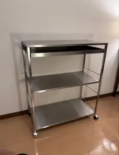 無印良品 ステンレスワゴン3段 キャスター付 美品 - メルカリ