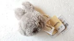 ミッフィー フェイスマスコット キーボールチェーン グレー