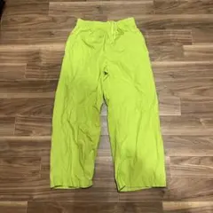 90s Dickies ワイドイージーパンツ M ライム ネオン ビンテージ