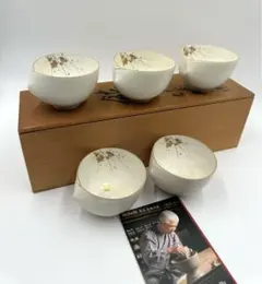 抹茶碗　京焼　清水明　北斗造り　仁清　月の光　　ア27 □清水明（しみず あきら）/ 北斗 - 京都色絵陶芸協同組合 直営