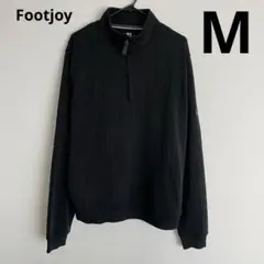 極美品】ジーフォア メンズ 長袖ハーフジップシャツ 黒 ゴルフウェア