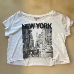 ZARA TRF NEW YORK プリントTシャツ ホワイト Mのサムネイル