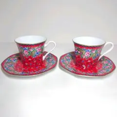 ケンゾー　花柄　カップ＆ソーサー　2客