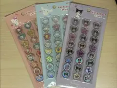 おはじきシール 24ピース キティ シナモン クロミ