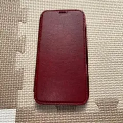 赤 手帳型ケース iPhone用 カードポケット付き　16plus用