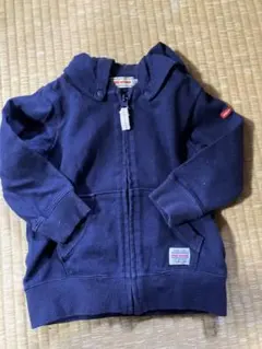 miki house フード付きトレーナー 90 ネイビー