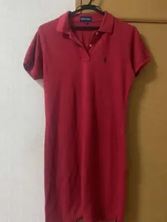 赤 ひざ丈ワンピース