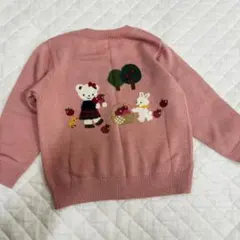 ファミリア　りんごカーディガン　ピンク　100