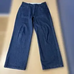 steven alan ブルー ワイドレッグデニムパンツ サイズLのサムネイル