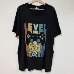 USA古着LEVEL 50 UNLOCKED ゲームTシャツ ブラックのサムネイル