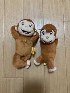 호기심 조지 봉제 인형 2체 세트
