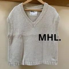 MHL マーガレットハウエル Vネック 麻コットン ニット ベスト2023ss MHL マーガレットハウエル Vネック 麻コットン ニット ベスト2023ss