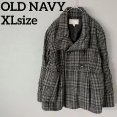 OLD NAVY 【XL】 グレー系チェック ダブルボタン テーラードジャケット
