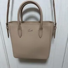 Lacoste 美品 シャンタコ クラシック スモールショルダー ベージュ 