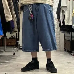 極太 00s DHP2 バギーデニムショートパンツ ストーンウォッシュ Y2K