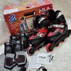 【美品】FILA インラインスケート J-ONE 完品 パッド ブレーキ フィラ