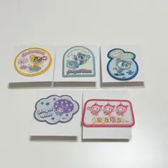 エンジェルブルー　くじ　刺繍ステッカー　5点セット