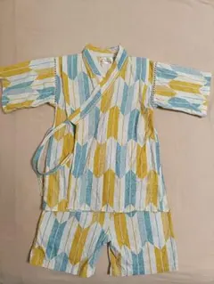 コットン甚平 120cm 青・黄・白